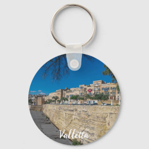 View of city wall and harbor in Valletta Key Ring