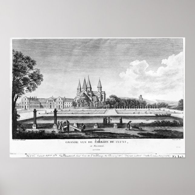 View of Cluny Abbey Poster (Front)