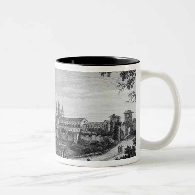 View of Cluny Abbey Two-Tone Coffee Mug (Right)
