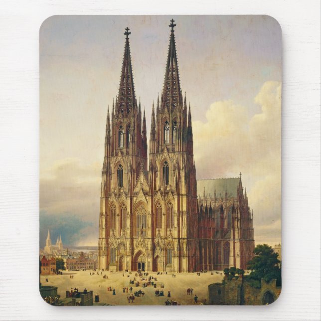 View of Cologne Cathedral Gothic majesty Mouse Pad (Front)