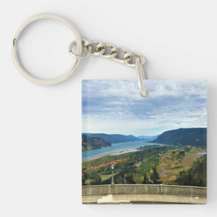 View of Columbia River, Columbia River Gorge, OR Key Ring