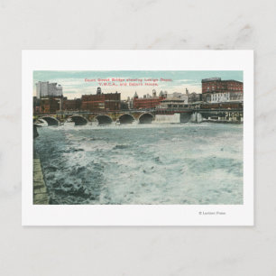 View of Court Street Bridge Showing Lehigh Postcard