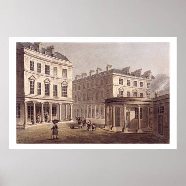 View of Cross Bath, Bath Street, from 'Bath Illust Poster (Front)