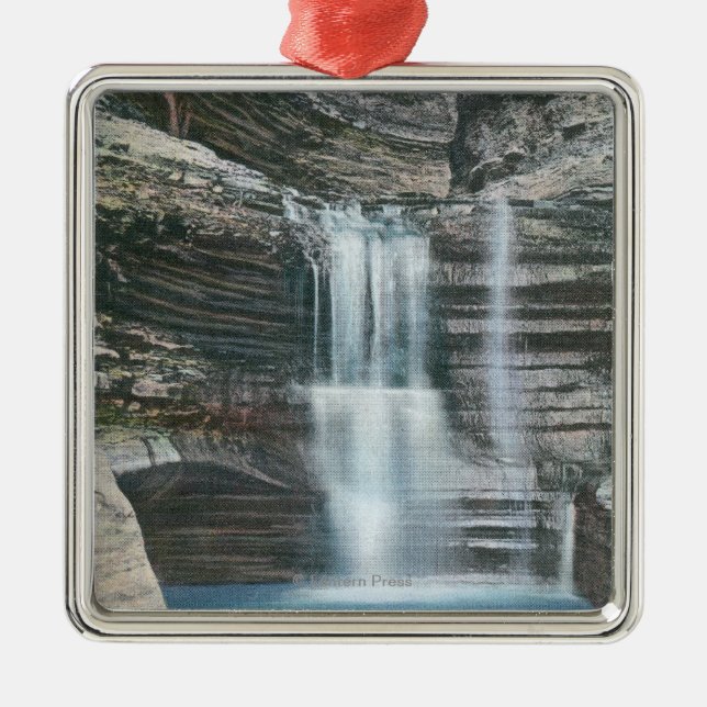 View of Curtain Cascade Metal Tree Decoration (Front)