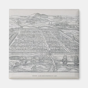 View of Cusco, from Ramusio, pub. 1556 Magnet