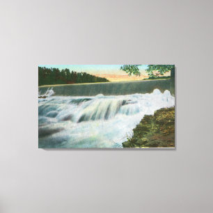 View of Dam at Ausable Chasm Canvas Print