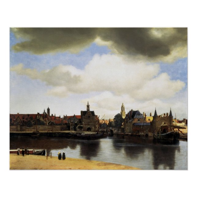 View of Delft Johannes Vermeer Glossy Poster (Front)