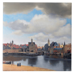 View of Delft, Johannes Vermeer Tile