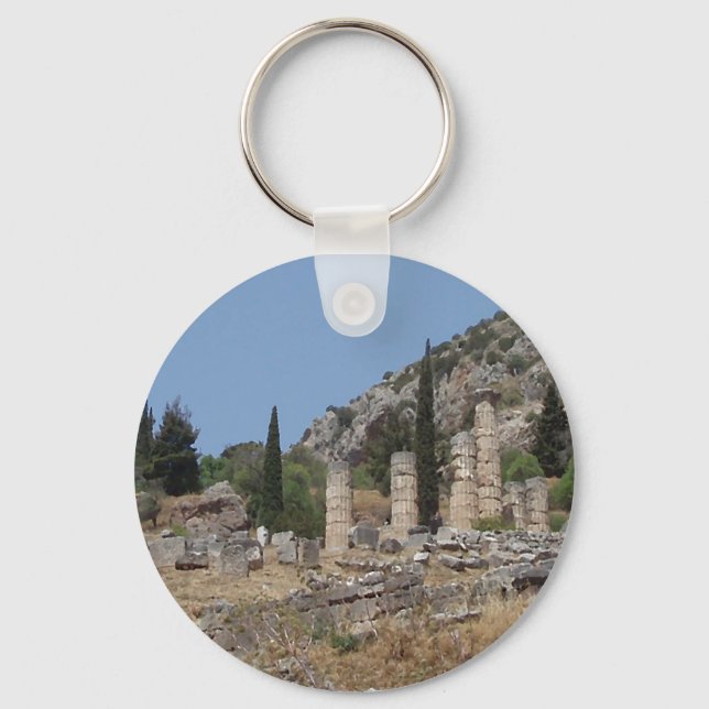 View of Delphi, Greece Key Ring (Front)