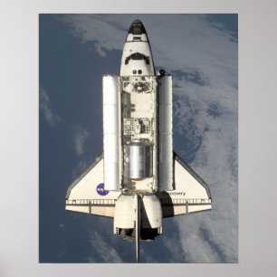 View of Discovery from International Space Station Poster