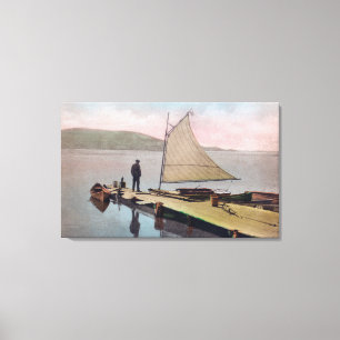 View of Docked Sailboat at Utah LakeProvo, UT Canvas Print