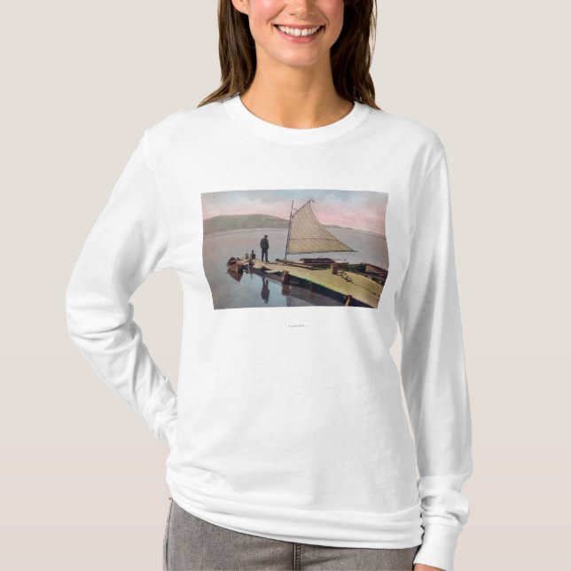 View of Docked Sailboat at Utah LakeProvo, UT T-Shirt (Front)