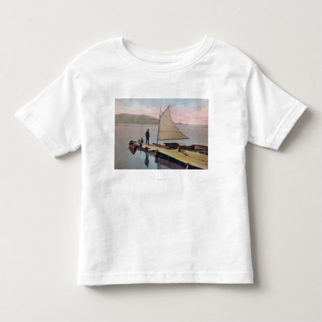 View of Docked Sailboat at Utah LakeProvo, UT Toddler T-Shirt (Front)