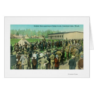 View of Drafted Soldiers Reporting for Duty