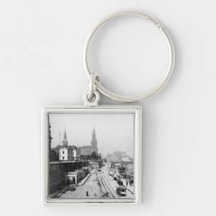 View of Dresden from the Bruehlsche Terrasse Key Ring