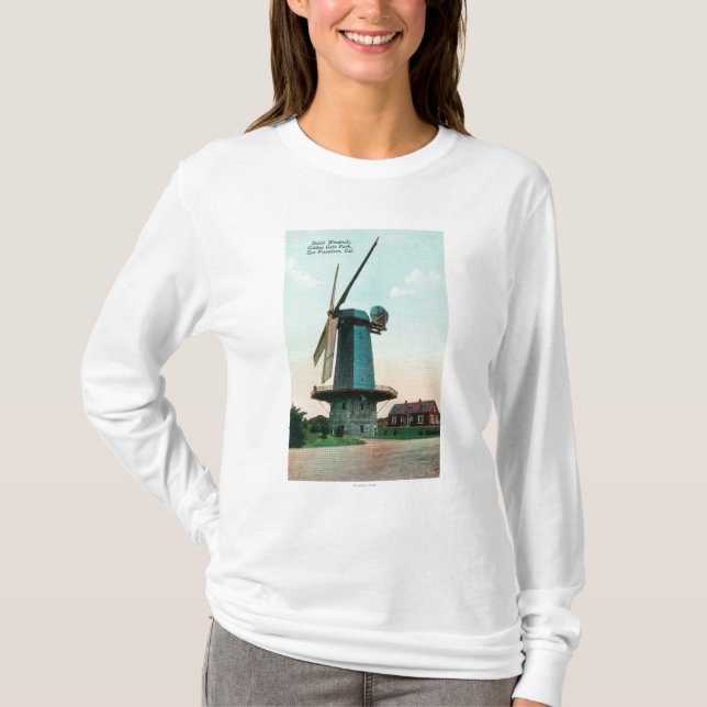 View of Dutch Windmill at Golden Gate Park T-Shirt (Front)