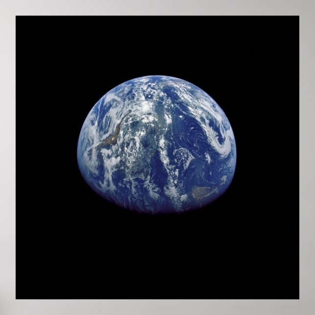 View of Earth from Apollo 15 Poster (Front)