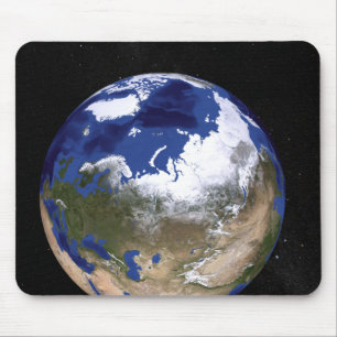 View of Earth showing the Arctic region Mouse Pad