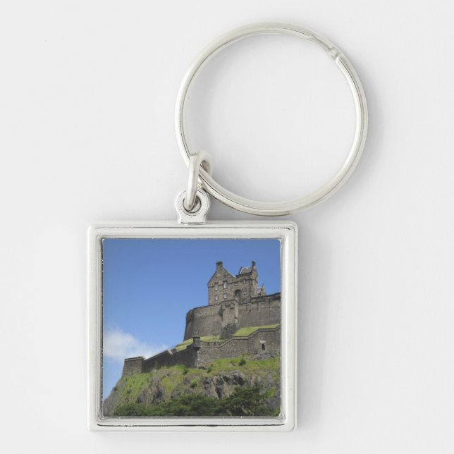 View of Edinburgh Castle, Edinburgh, Scotland, 2 Key Ring (Front)