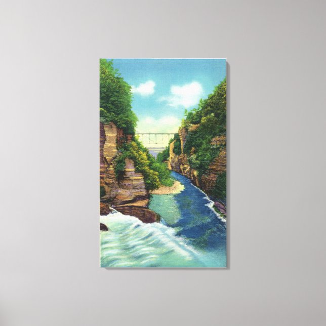 View of Fall Creek Gorge Canvas Print (Front)