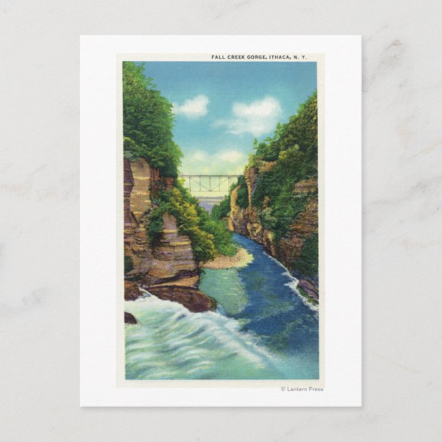 View of Fall Creek Gorge Postcard (Front)