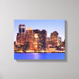 View of Financial District of downtown Boston Canvas Print