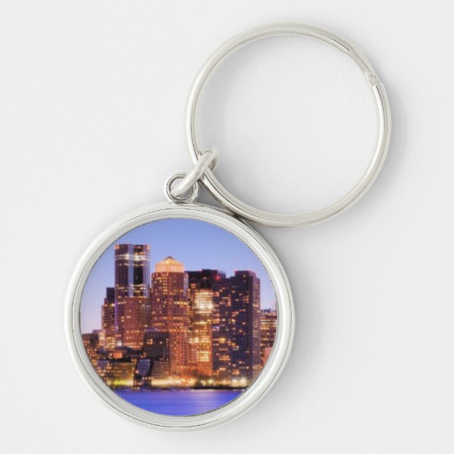View of Financial District of downtown Boston Key Ring (Front)