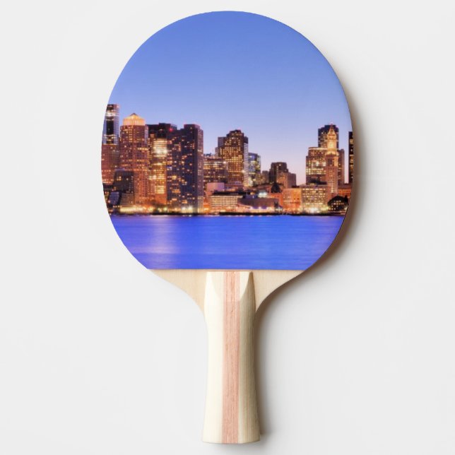 View of Financial District of downtown Boston Ping Pong Paddle (Front)