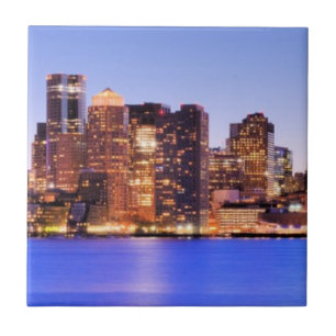 View of Financial District of downtown Boston Tile