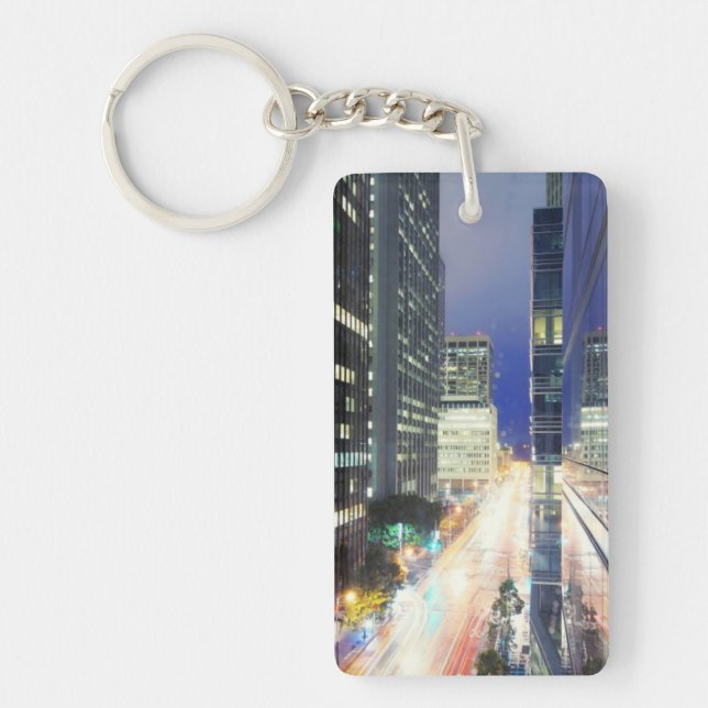 View of financial district office buildings key ring (Front)