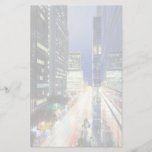 View of financial district office buildings stationery