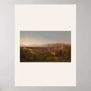 View of Florence by Thomas Cole - Art Poster