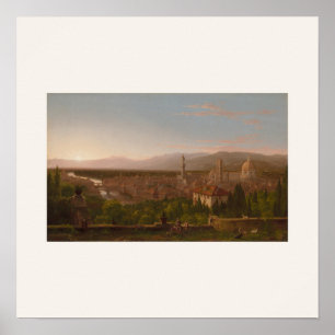 View of Florence by Thomas Cole - Square Art Poster