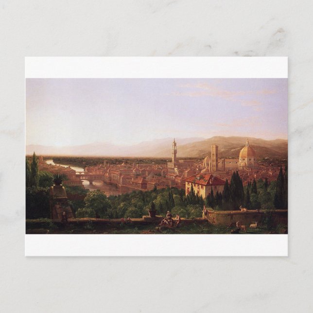 View of Florence from San Miniato by Thomas Cole Postcard (Front)