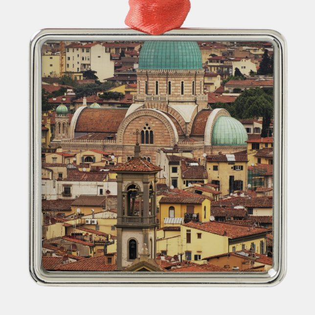 View of Florence, Italy from Piazza Metal Tree Decoration (Front)