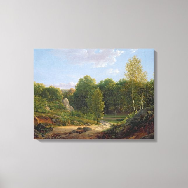 View of Fontainebleau Forest, 1829 Canvas Print (Front)
