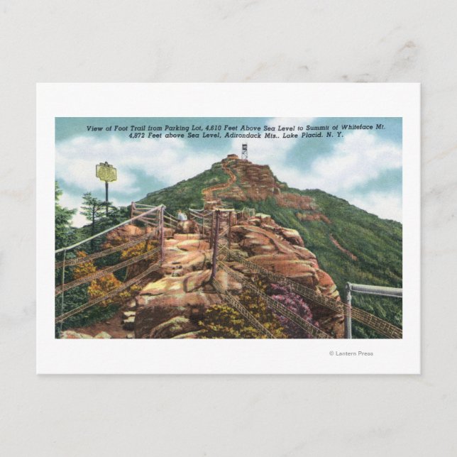 View of Foot Trail to Summit Postcard (Front)
