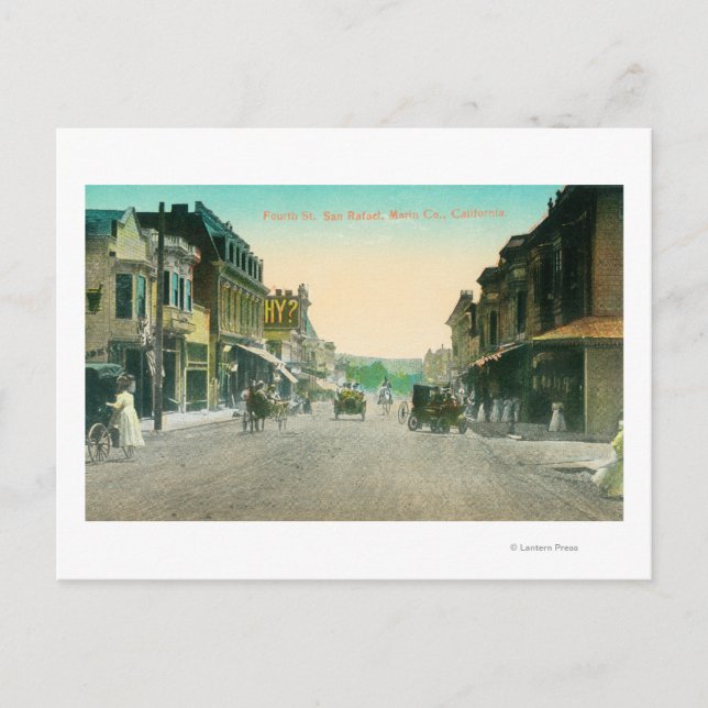 View of Fourth Street # 2San Rafael, CA Postcard (Front)