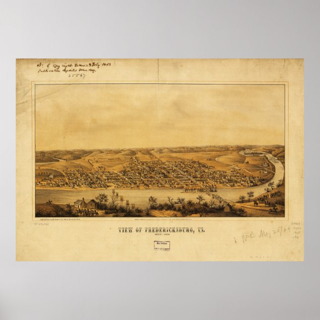 View of Fredericksburg, Virginia (Nov. 1862) Poster (Front)