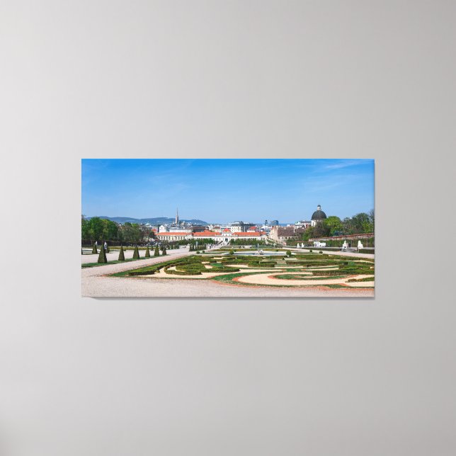 View of gardens near Lower Belvedere palace Canvas Print (Front)