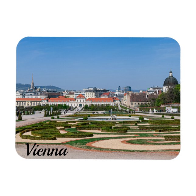 View of gardens near Lower Belvedere palace Magnet (Horizontal)