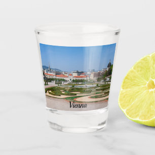 View of gardens near Lower Belvedere palace Shot Glass