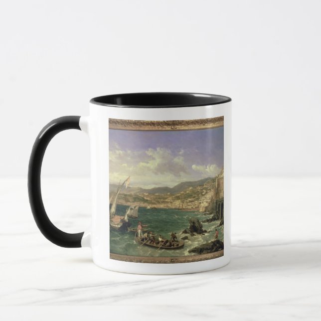 View of Genoa, 1854 (oil on canvas) Mug (Left)