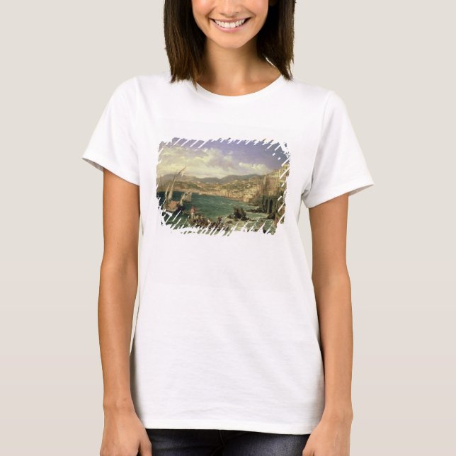 View of Genoa, 1854 (oil on canvas) T-Shirt (Front)