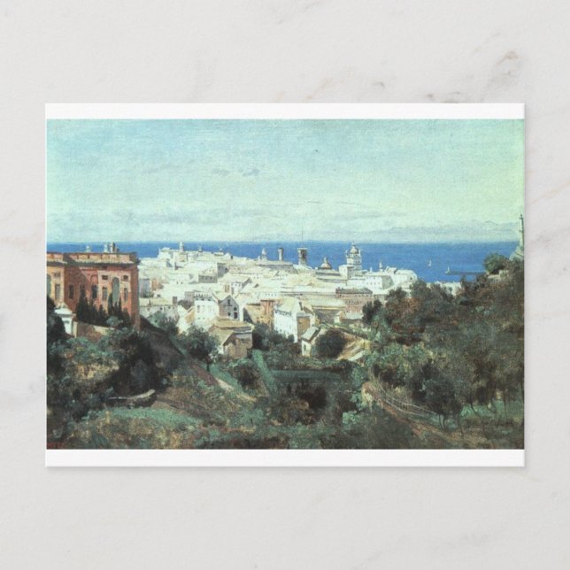 View of Genoa by Camille Corot Postcard (Front)