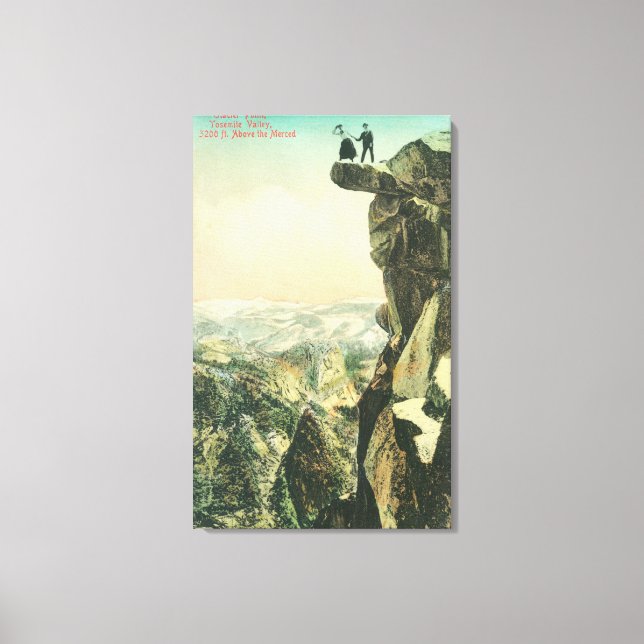 View of Glacier Point Looking Over Yosemite Canvas Print (Front)