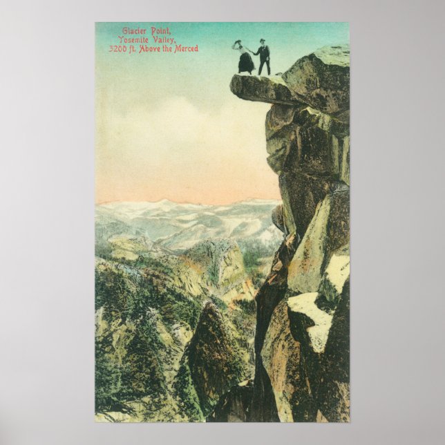 View of Glacier Point Looking Over Yosemite Poster (Front)