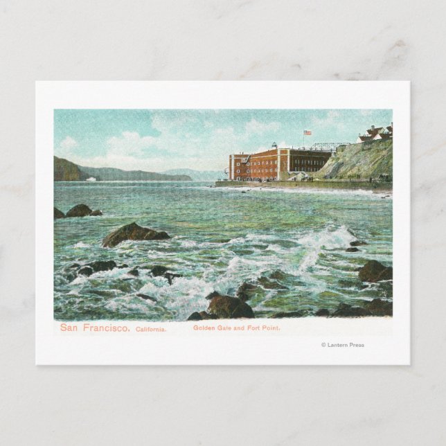 View of Golden Gate and Fort Point Postcard (Front)
