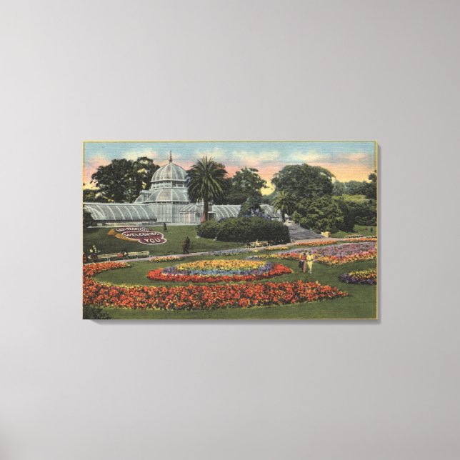 View of Golden Gate Park & Conservatory Canvas Print (Front)