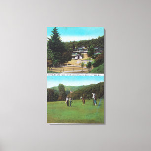View of Golf Course, Croquet Grounds, Cottages Canvas Print